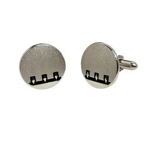 Vintage Swank Silvertone Cuff Links Mid Century Mens Jewelry Cufflink